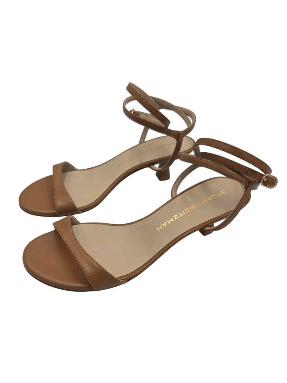 Stuart Weitzman Nudist Wrap 50 Sandal Macchiato Tan Size 6.5 New w/ Dust Bag